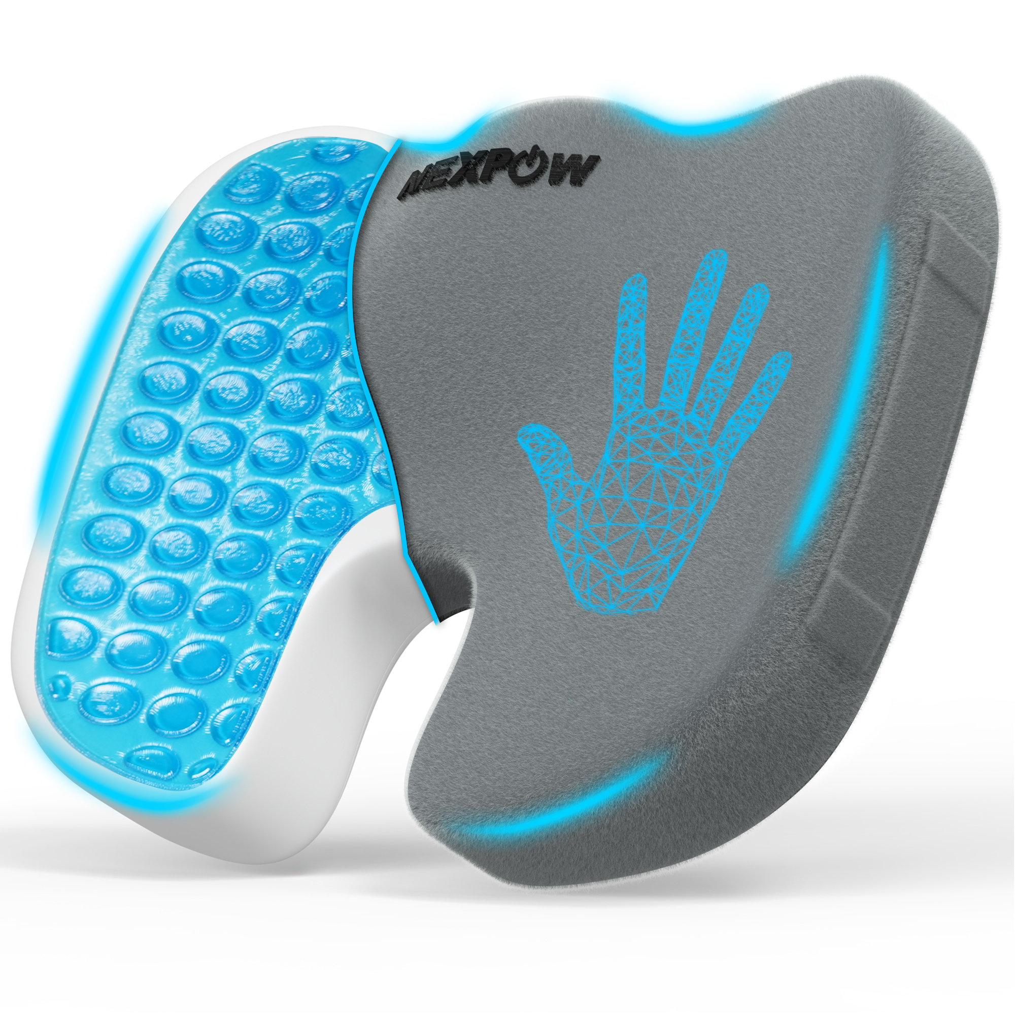 NEXPOW Memory Foam Seat Cushion Cooling Gel Butt Pillow for Tailbone Pain Relief - Chair Cushion,Car Seat Cushion,Butt Pillow-Grey (Copy)