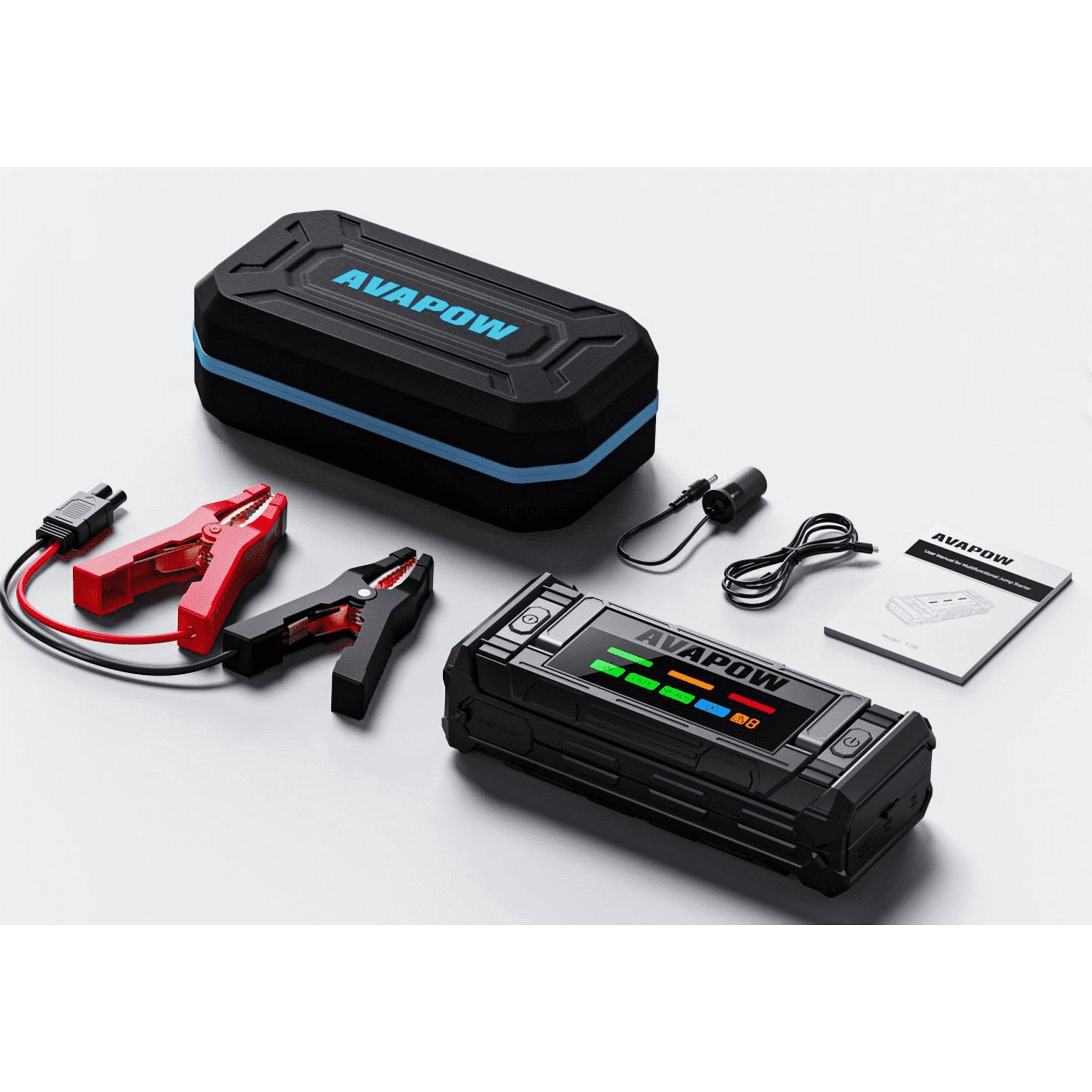 AVAPOW TM18 Jump Starter with Air Compressor,Portable Car Battery Booster with 150PSI Auto-Shutoff Tire Inflator - Image 2