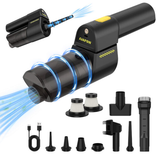 AVAPOW Car Vacuum Cleaner Cordless, 2-in-1 Air Duster & Vacuum Cleaner, H19(YJDZ）